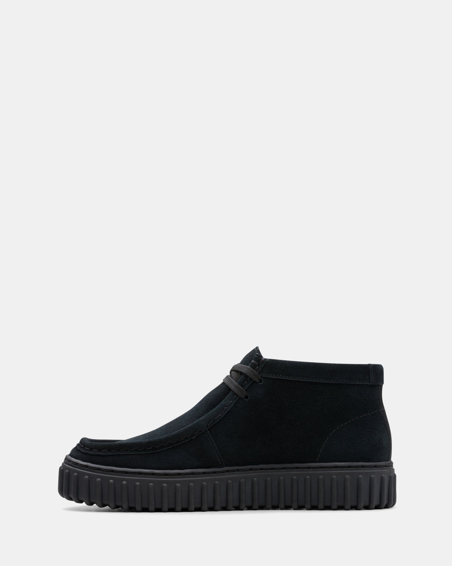Tor Hill Older Kids Black Suede